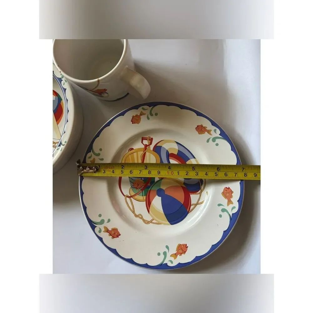 TIFFANY & Co. PORCELAIN 3 Pc Set~ Tiffany Seashore Vintage from 1990